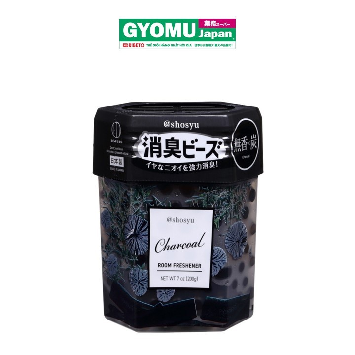 KOKUBO_Hộp thơm phòng khử mùi Charcoal tinh chất than tre 200g