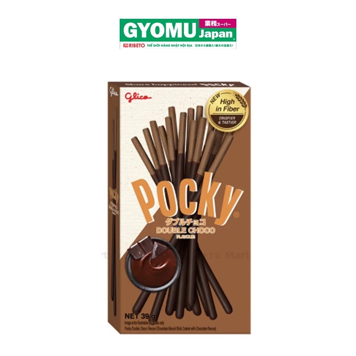 POCKY_Bánh que nhân đôi vị socola 38g