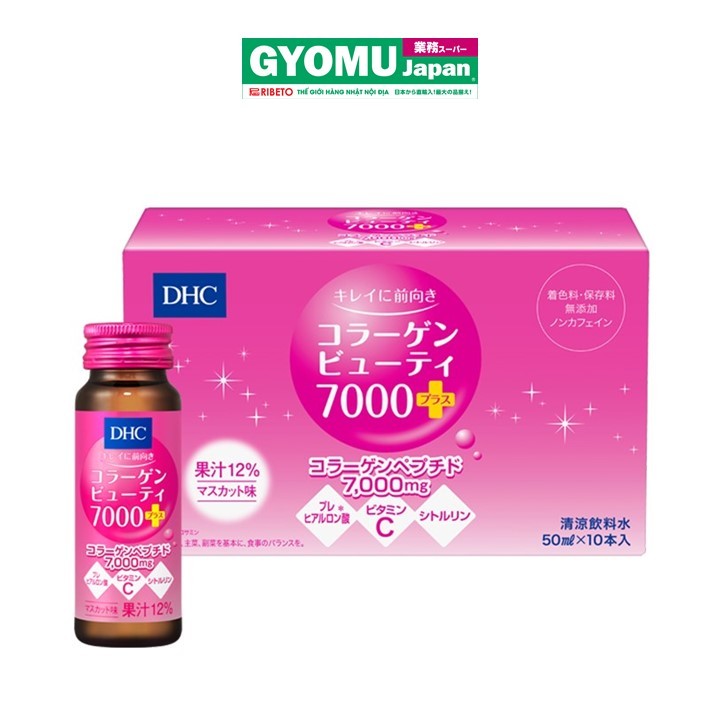 DHC_TPCN Nước uống Collagen DHC 7000 Plus dưỡng ẩm ngừa lão hóa 50ml*10