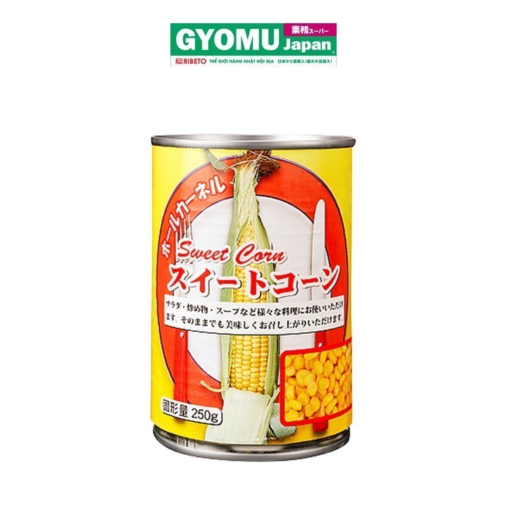 KOBE BUSSAN_Ngô ngọt hấp chín đóng hộp ăn liền 410g (ngô 250g) (cha)