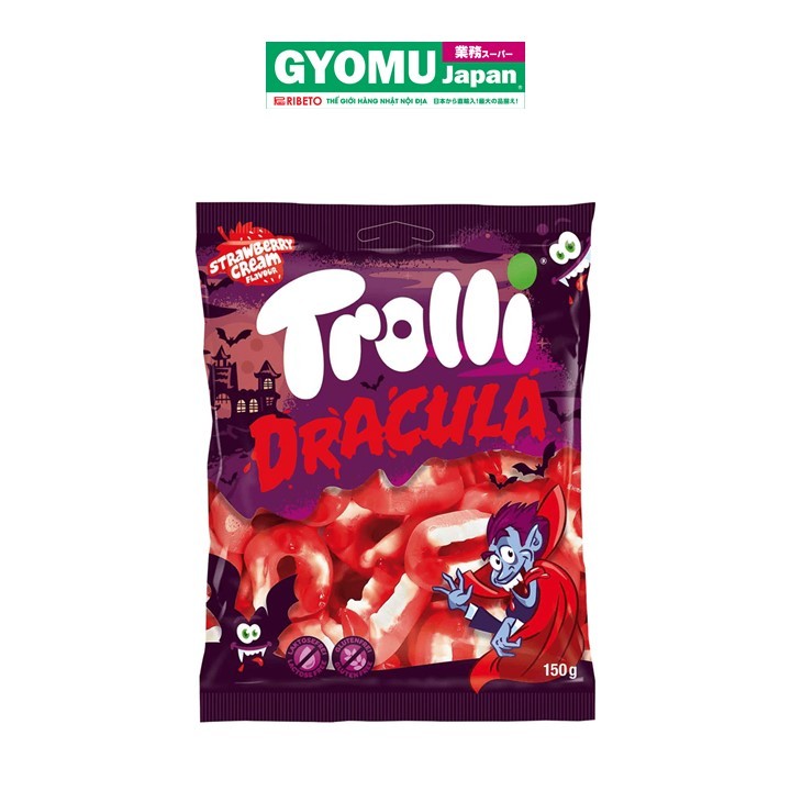 TROLLI_Kẹo dẻo Dracula vị kem dâu 150g
