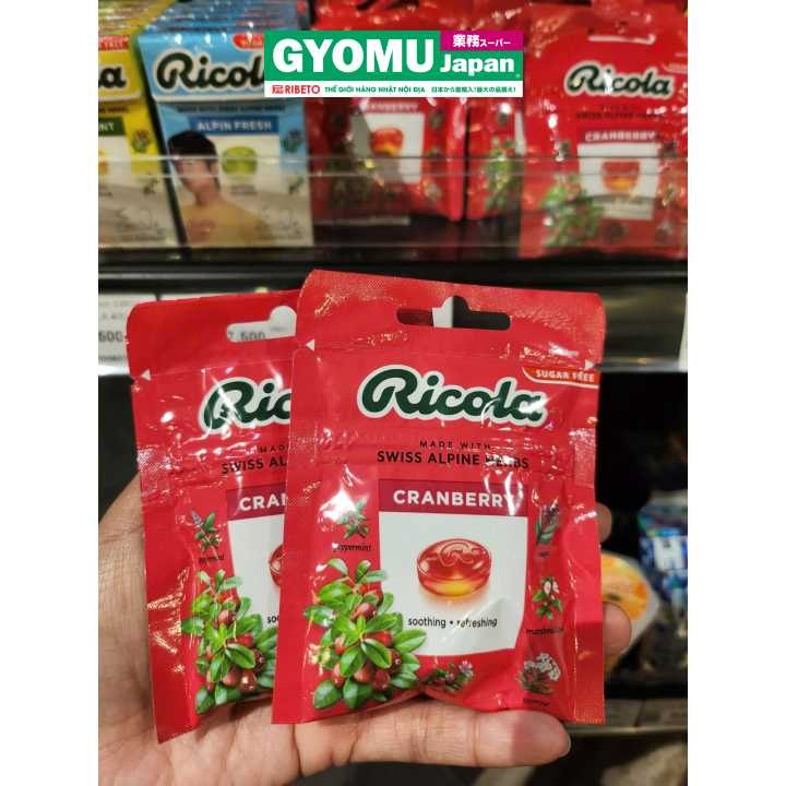 RICOLA_Kẹo thảo mộc trái cây Cranberry không đường 15g