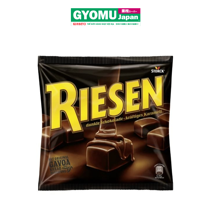 RIESEN_Kẹo socola đen nhân mềm Chewy Toffee 231g