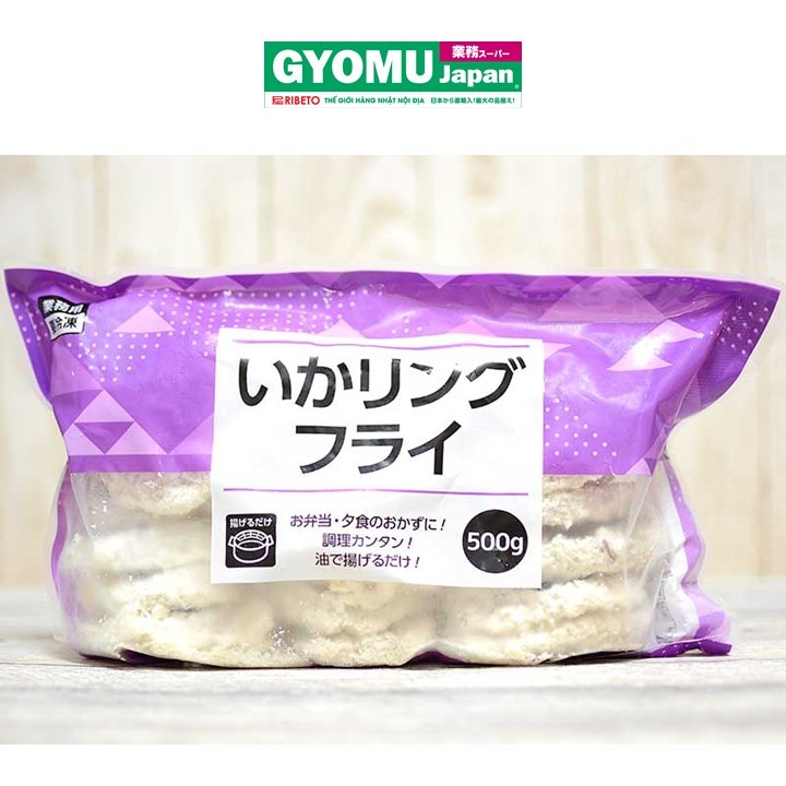 KOBE BUSSAN_Mực vòng tẩm bột chiên giòn đông lạnh 500g