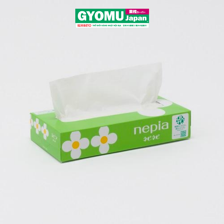NEPIA_Giấy ăn hình hoa 150 tờ/hộp