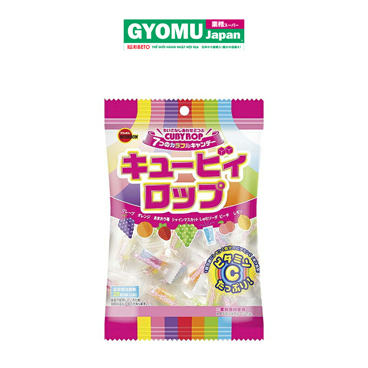 BOURBON_Kẹo Cuby 8 vị trái cây 100g