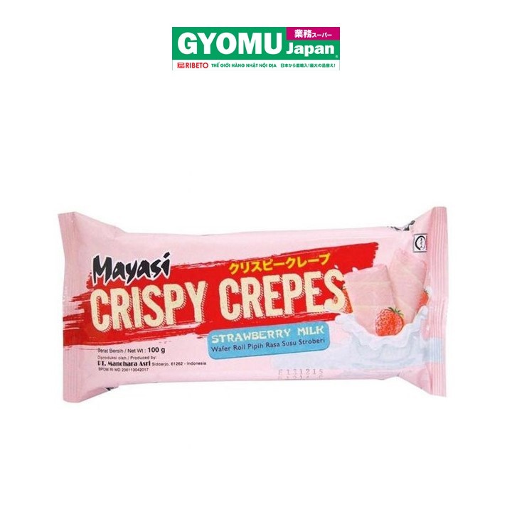 MAYASI_Bánh crepe vị dâu 90g