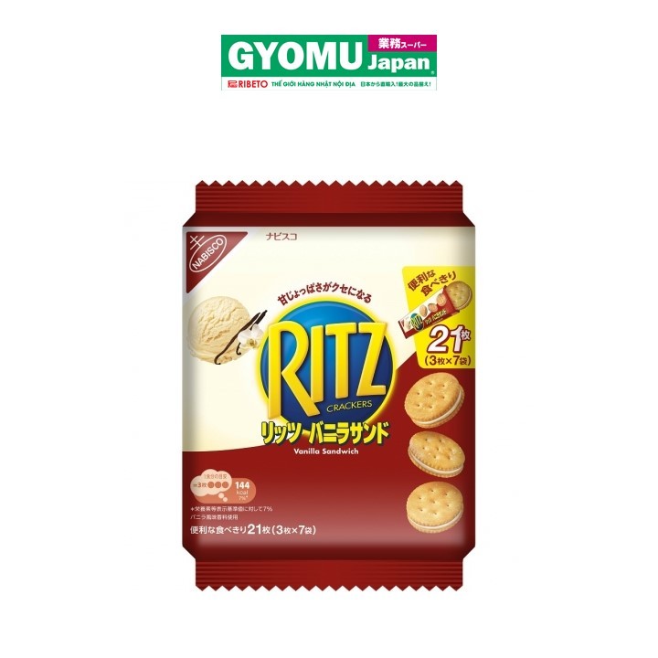 RITZ_Bánh quy kẹp kem vị vani 187g