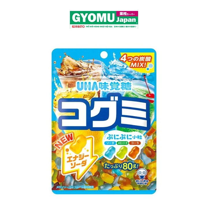 UHA_Kẹo dẻo Kogumi vị nước giải khát hỗn hợp 80g