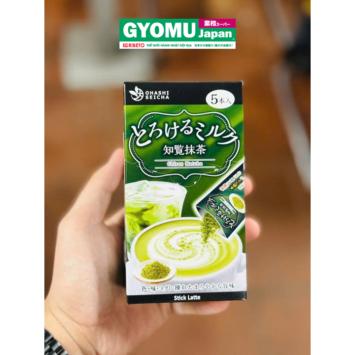 OHASHI_Bột trà xanh sữa Chiran 80g