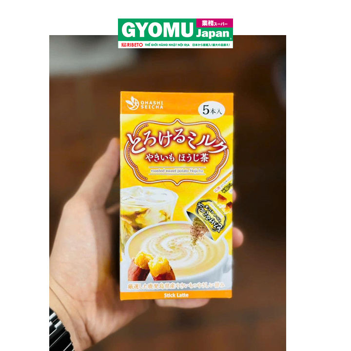 OHASHI_Bột trà sữa rang Hojicha vị khoai nướng 80g