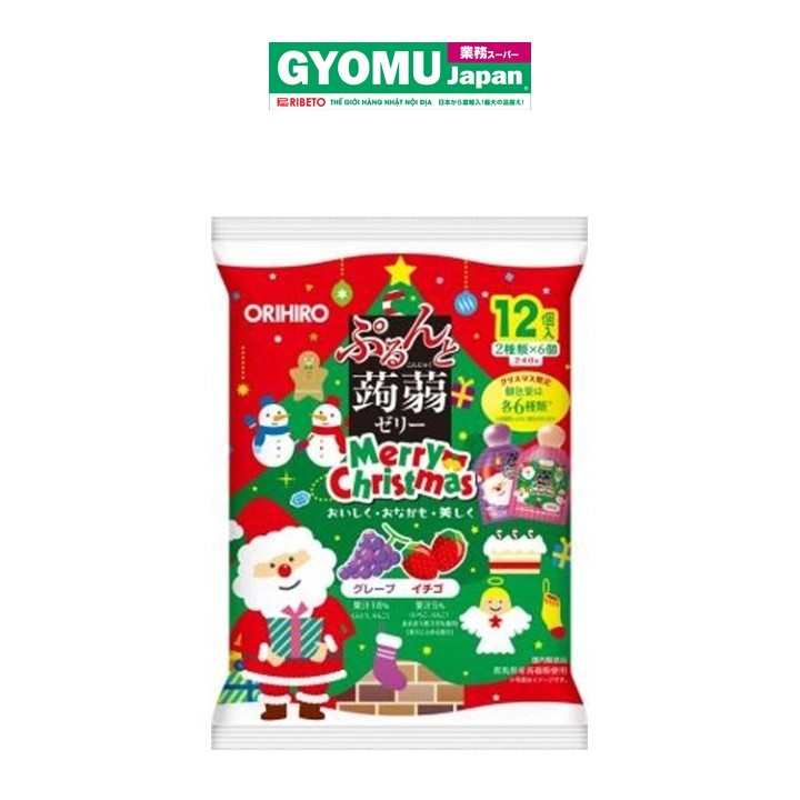 ORIHIRO_Thạch trái cây vị nho và dâu 240g