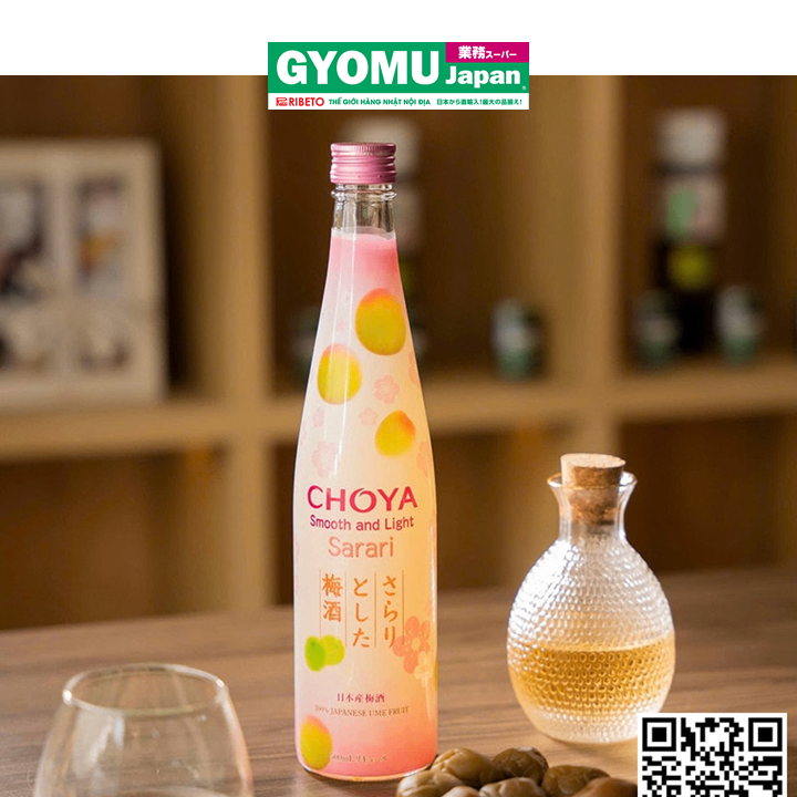 CHOYA_Rượu mơ Choya Sarari Smooth and light 500ml