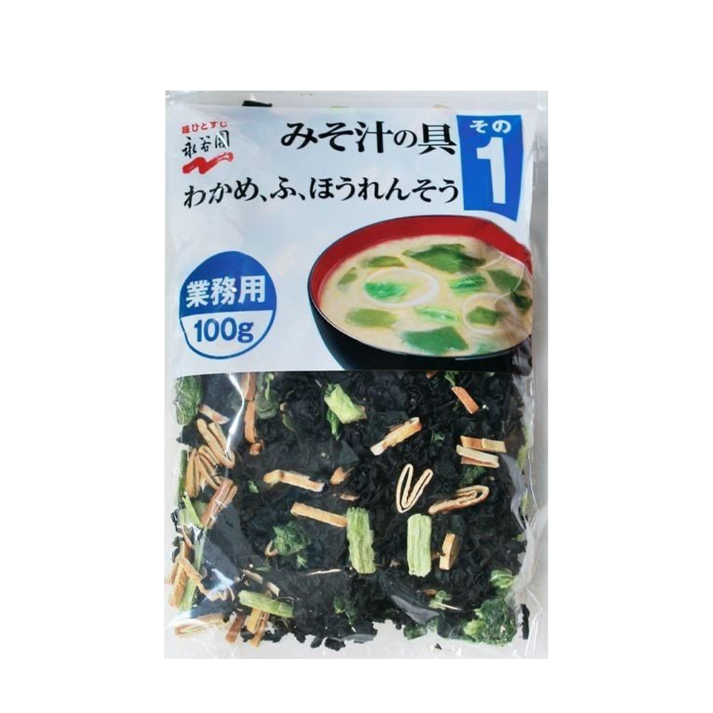 NAGATANIEN_Rong biển wakame rau bina nấu miso 100g