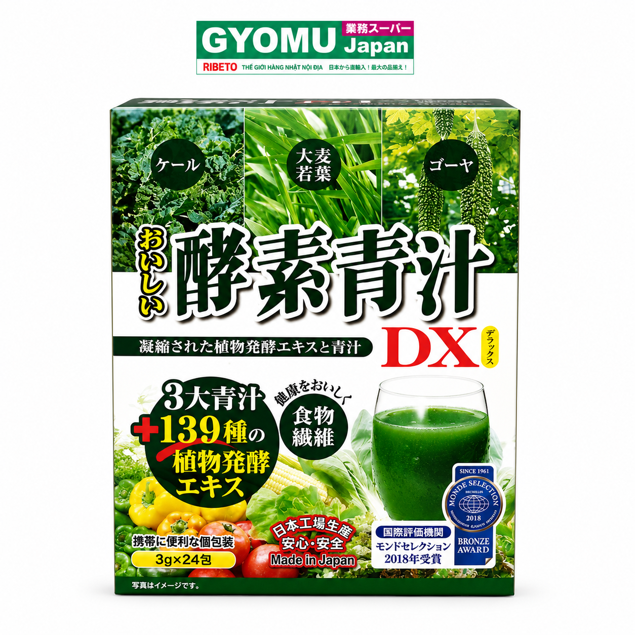 DX_Bột từ nước ép rau củ nguyên chất 24P 72g