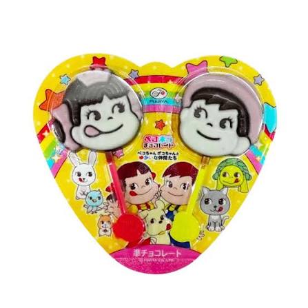 FUJIYA_Kẹo mút socola Peko Poko 12g (cha)