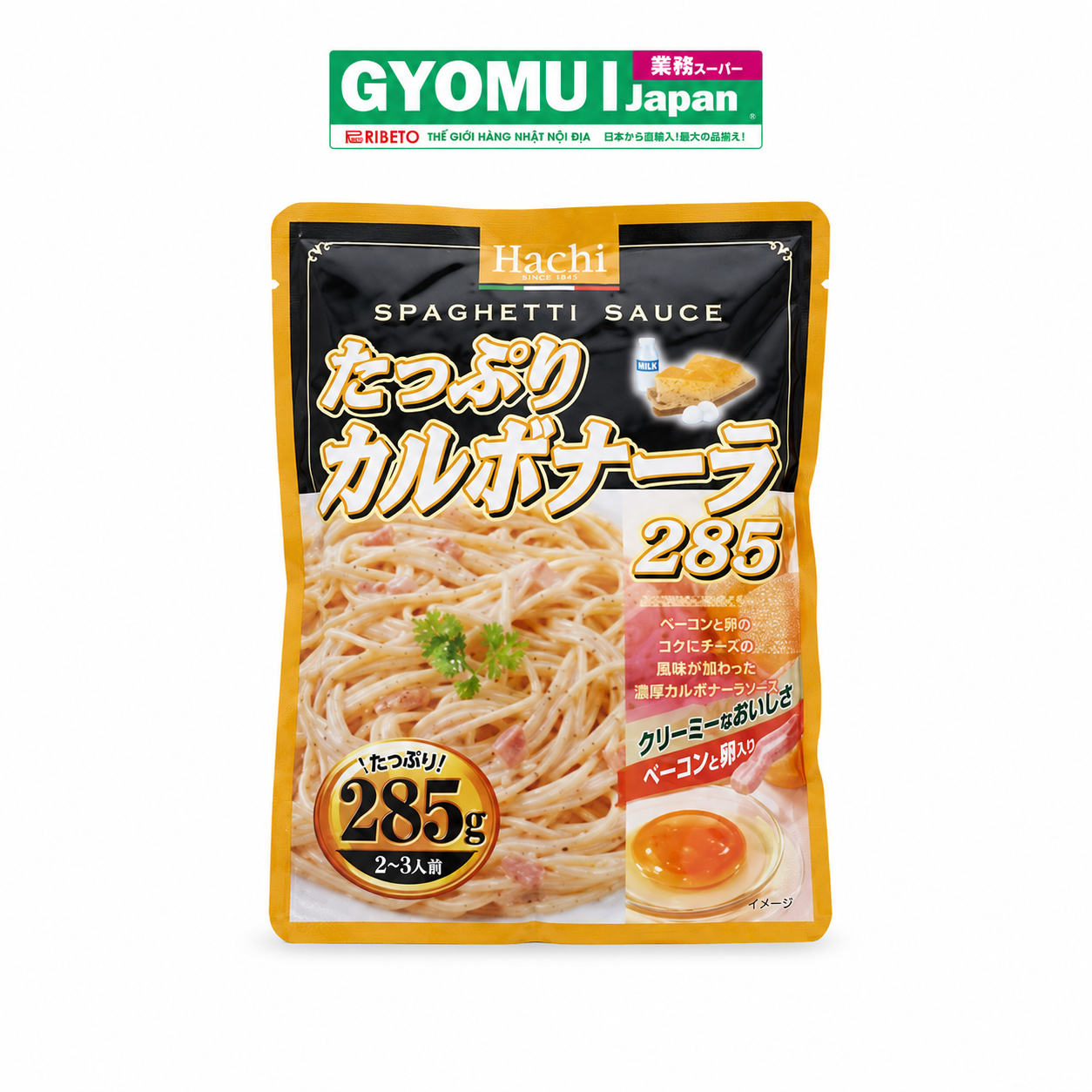 HACHI_Sốt mì spaghetti vị carbonara 285g