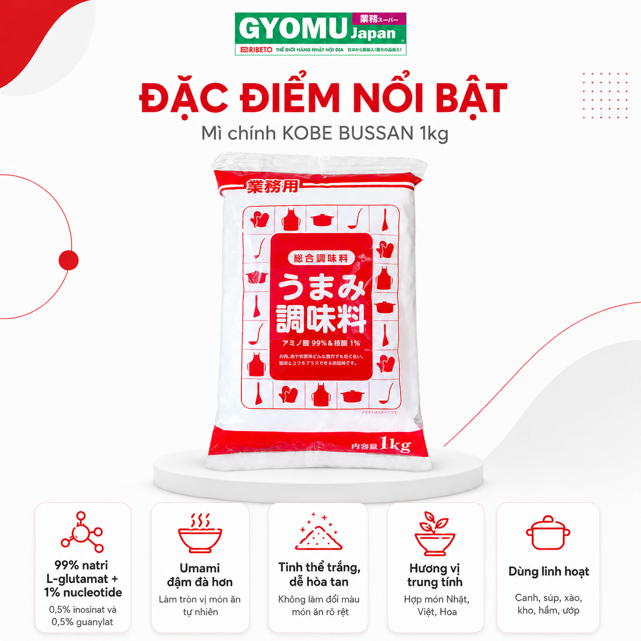 KOBE BUSSAN_Mì chính 1kg