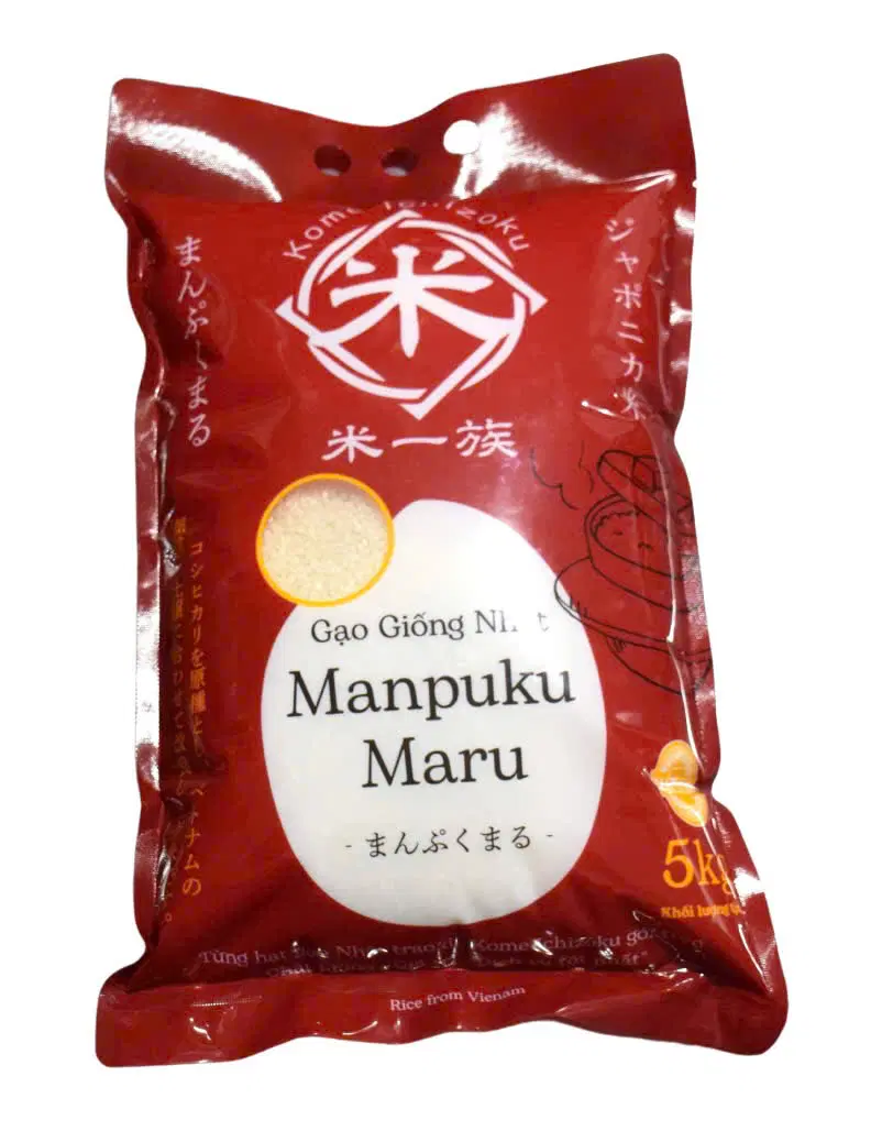 KOME ICHIZOKU_Gạo trắng giống Nhật Manpuku Maru 5kg