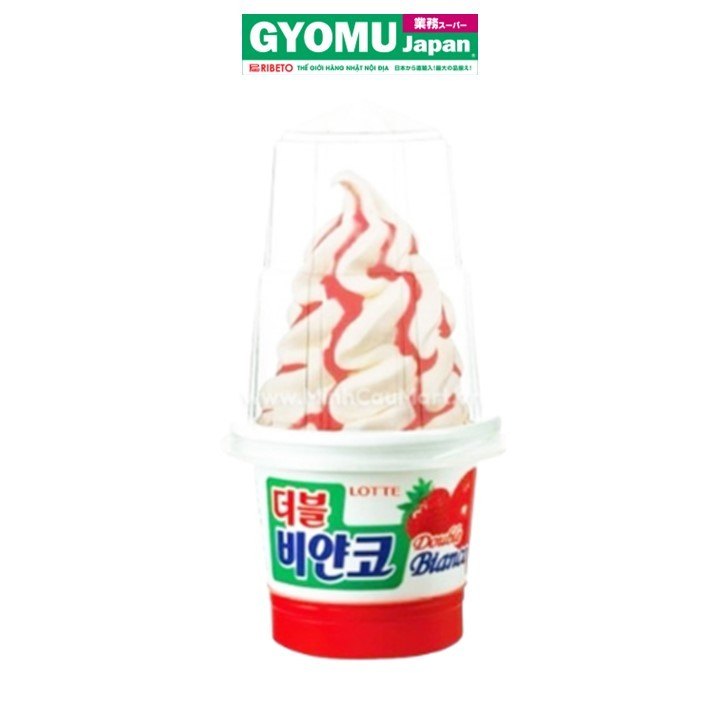 LOTTE_Kem lốc xoáy hồng tuyết vị dâu táo 210ml