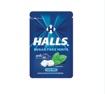 MONDELEZ_Kẹo ngậm Halls Mint không đường vị bạc hà 15.4g