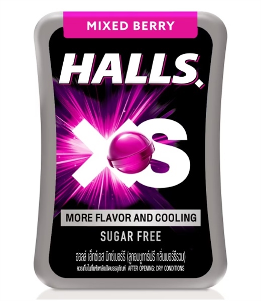 MONDELEZ_Kẹo ngậm Halls XS không đường vị mixed berry 12.6g