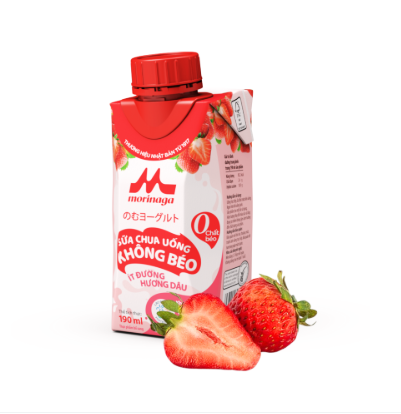 MORINAGA_SCU không béo ít đường hương dâu 190ml