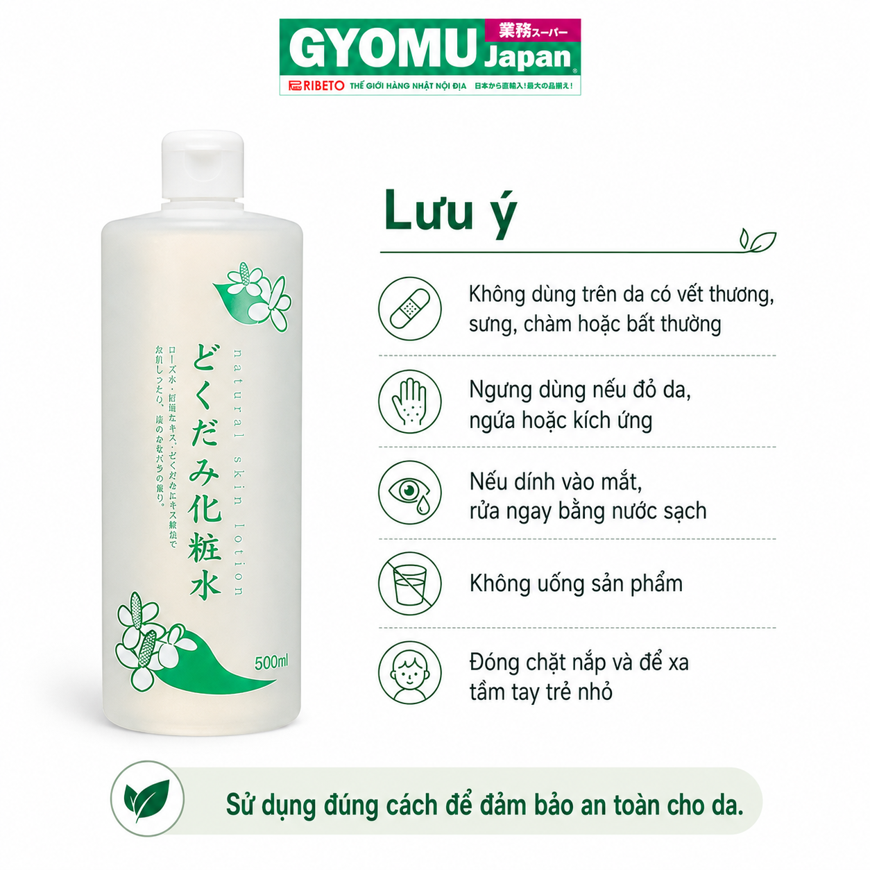 NATURAL_Nước hoa hồng diếp cá 500ml