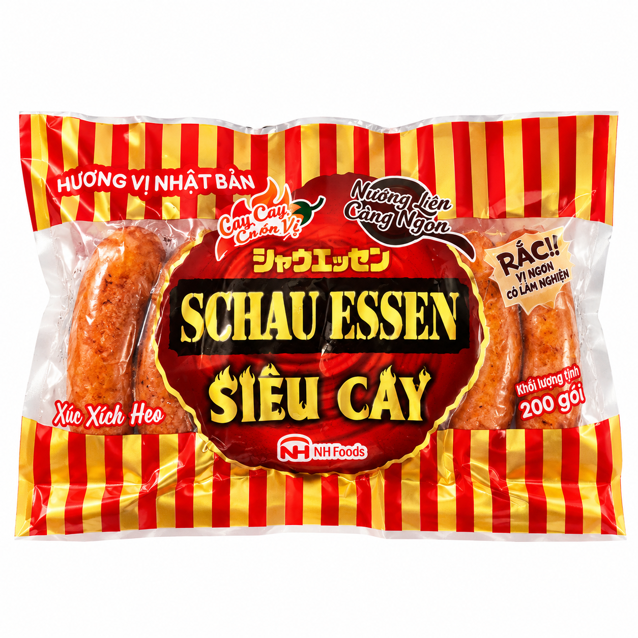 NIPPON HAM_Xúc xích heo Schau Essen siêu cay 200g