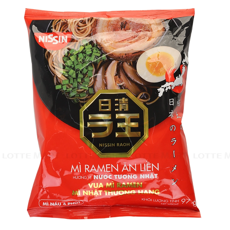 NISSIN ROAH_Mì ramen ăn liền hương vị nước tương Nhật 97g