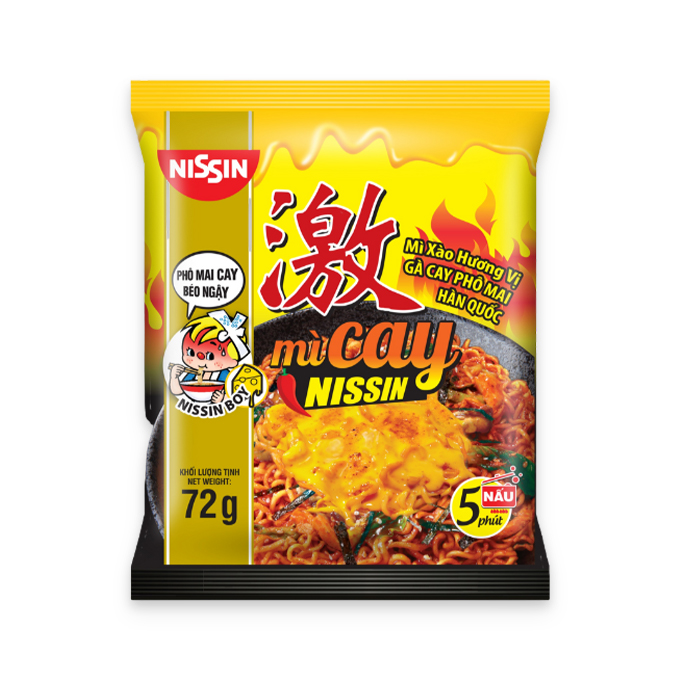 NISSIN_Mì cay NS gà cay phô mai Hàn Quốc 72g