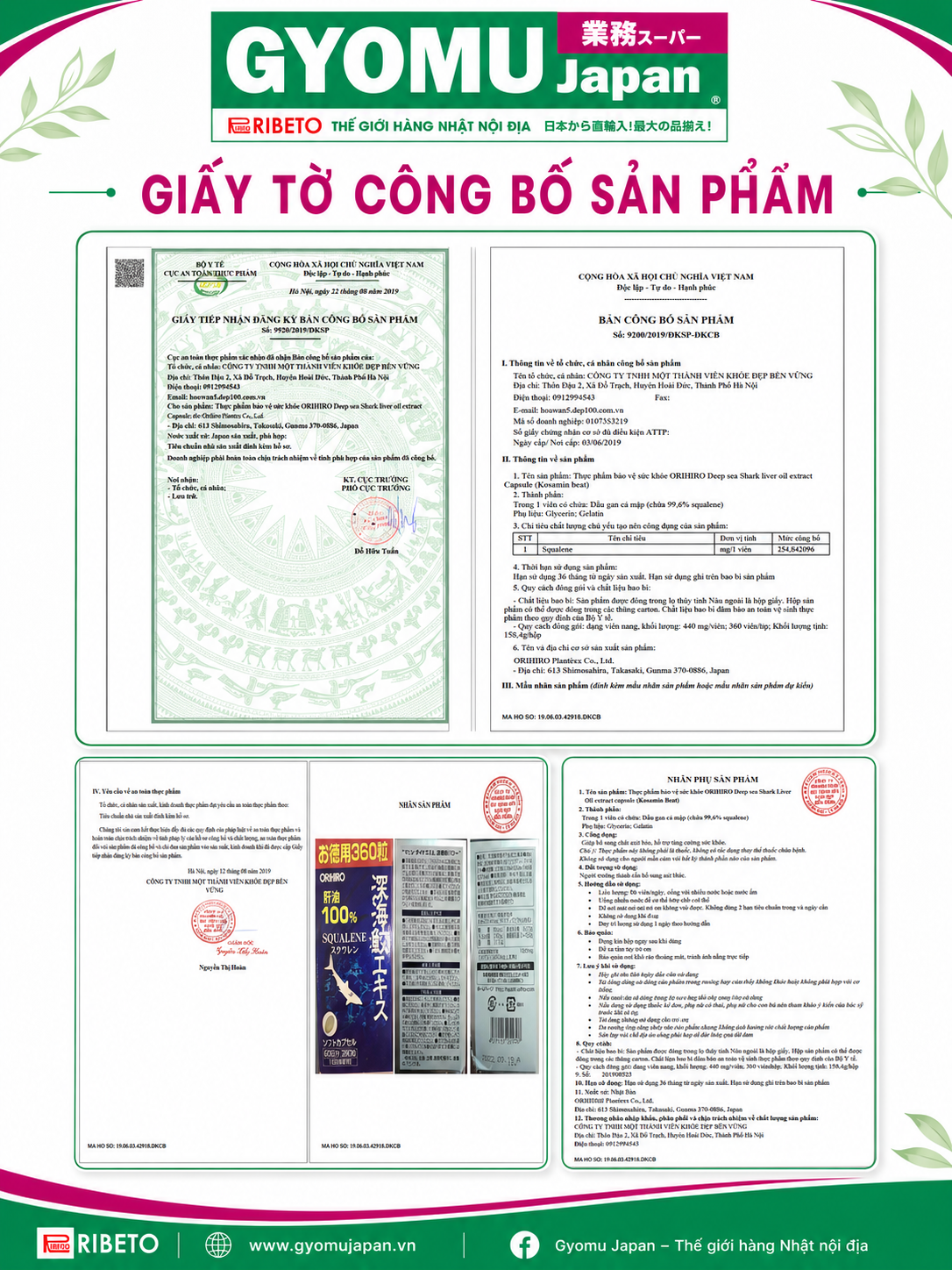 ORIHIRO_TPCN sụn vi cá mập 360 viên (cha)