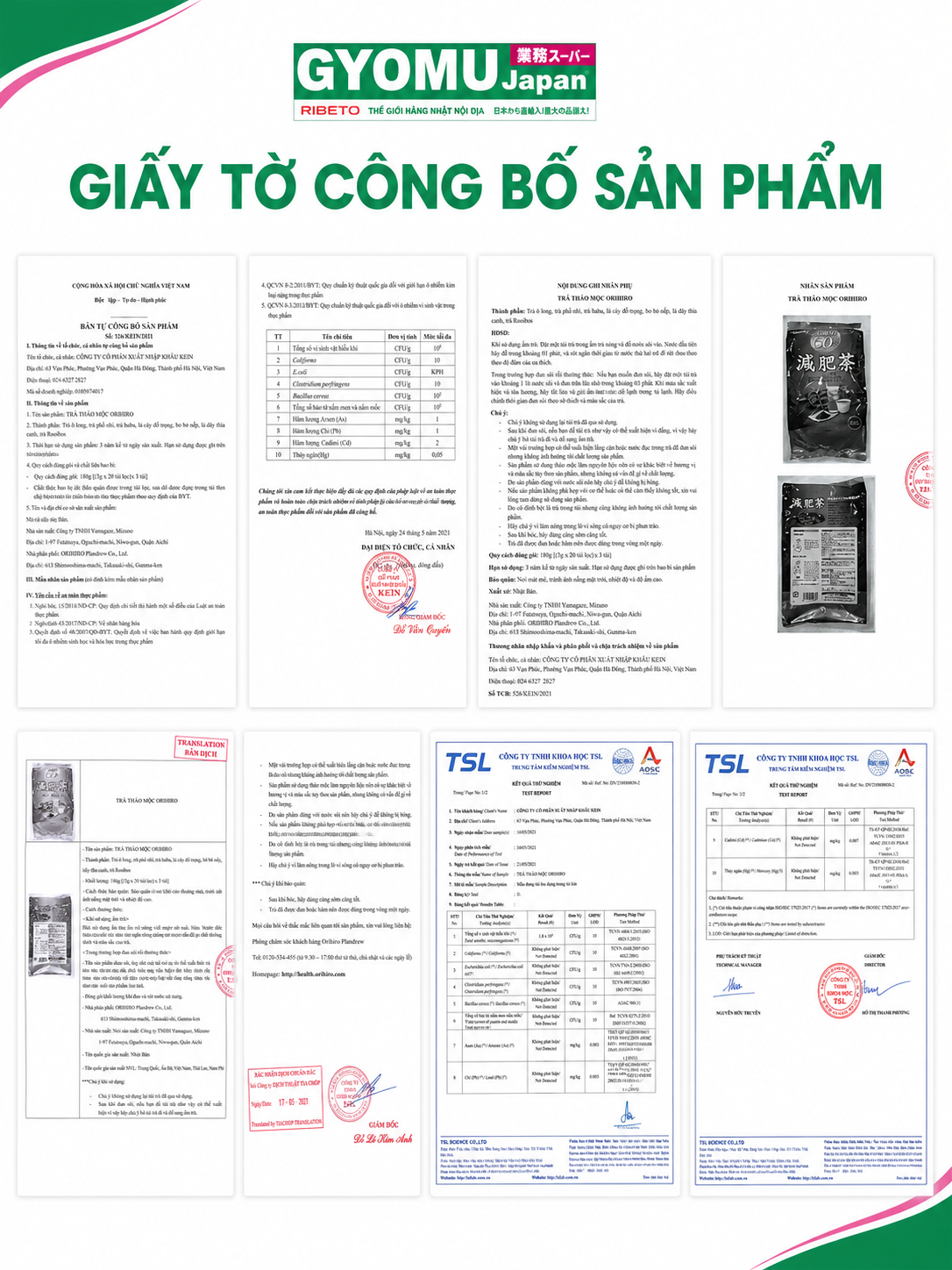 ORIHIRO_Trà thảo mộc túi lọc 60P 180g