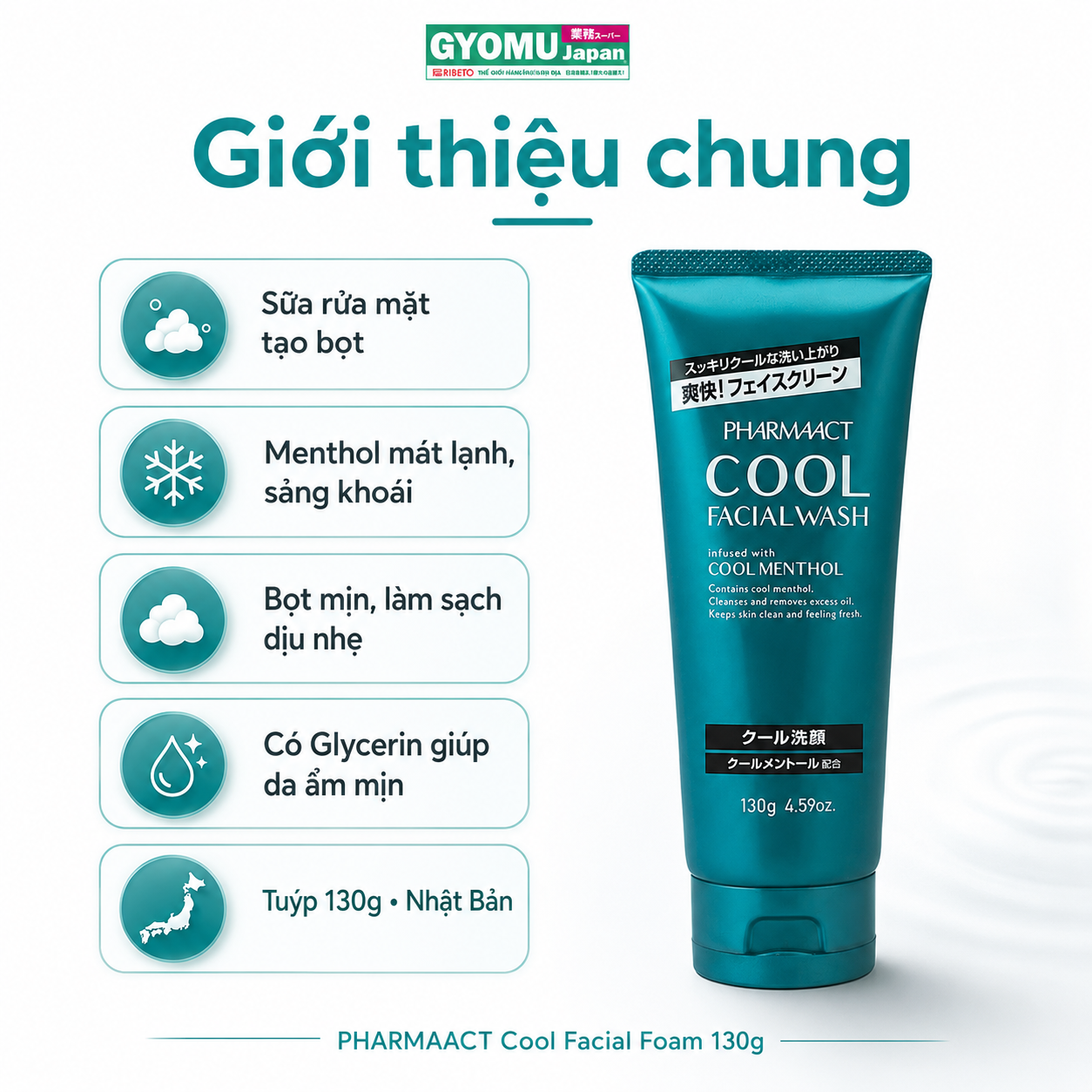 PHARMAACT_SRM Cool (Pharmaact Cool Facial Foam) 130g