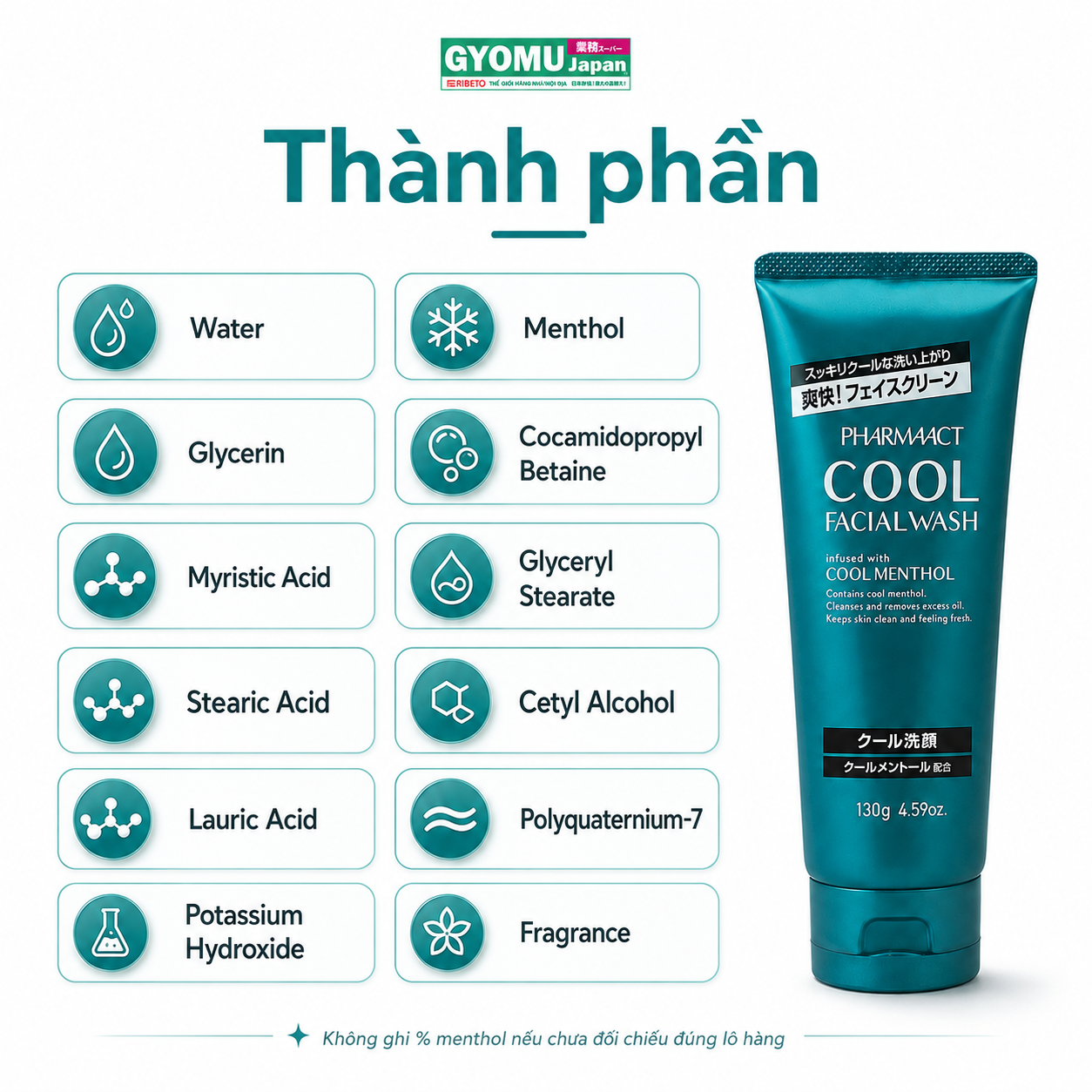 PHARMAACT_SRM Cool (Pharmaact Cool Facial Foam) 130g