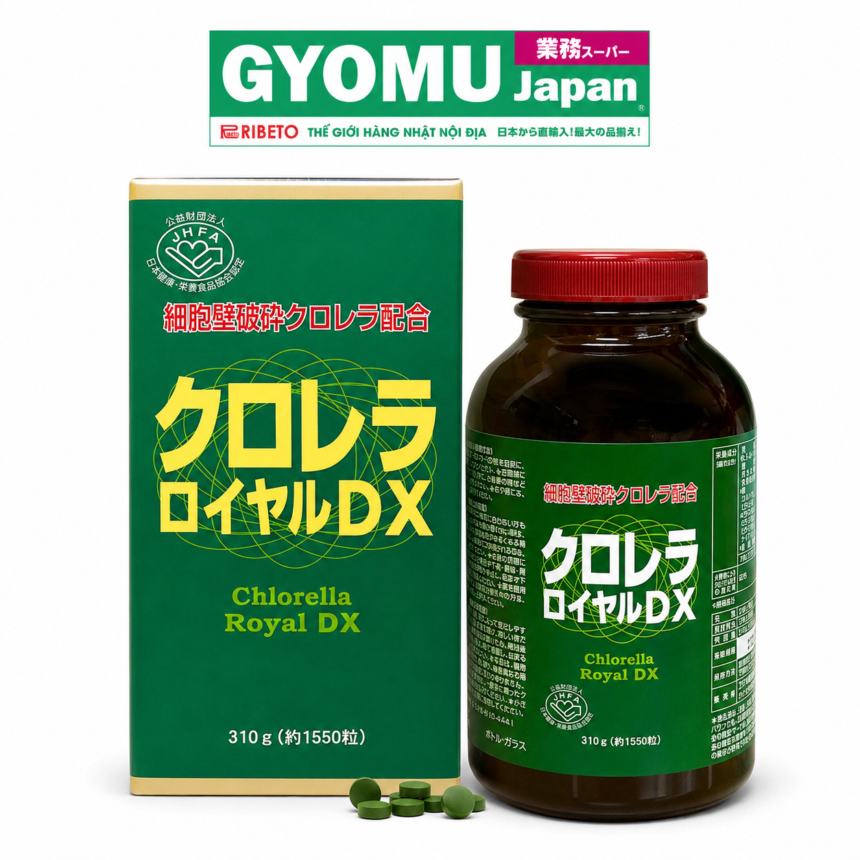 PHARMACEUTICAL_TPBV sức khỏe Chlorella Royal DX 1550 viên