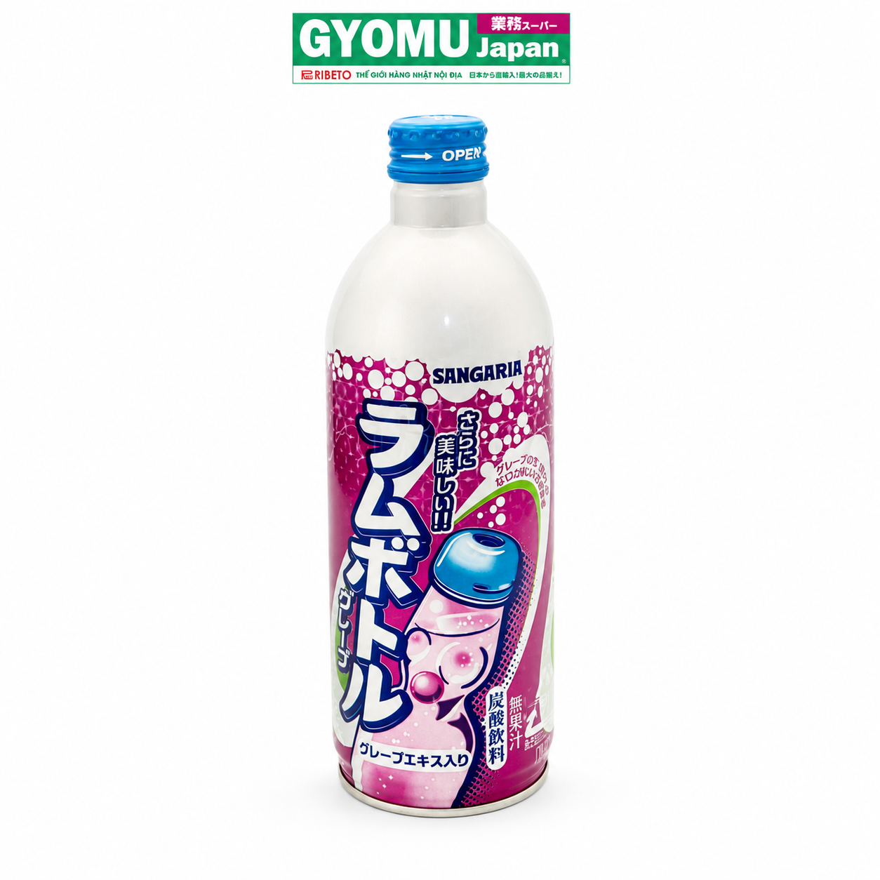 SANGARIA_Nước soda hương vị nho có ga 500ml
