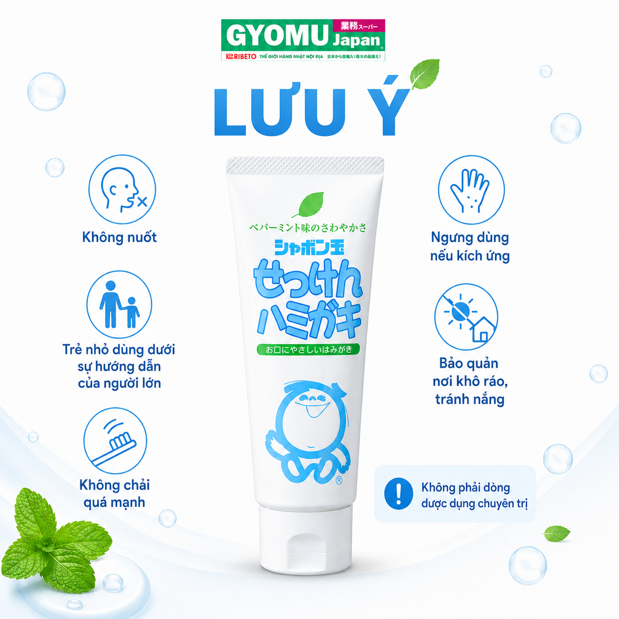 SHABONDAMA SOAP_KĐR chăm sóc tự nhiên (Shabondama Soap Shabondama Natural Care Toothpaste) 140g