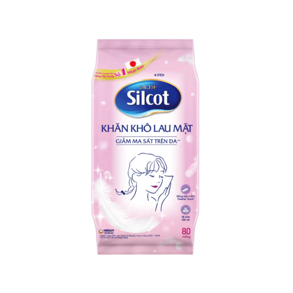 SILCOT_Khăn khô lau mặt 80