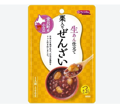 TANIO FOOD_Chè đậu đỏ nguyên hạt và hạt dẻ 140g
