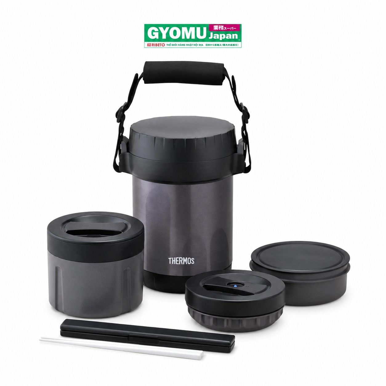 THERMOS_Hộp cơm giữ nhiệt 3 ngăn JBG-1801 dung tích 1.3L