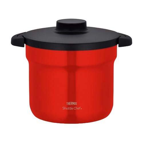 THERMOS_Nồi ủ chân không (không dùng điện) Dung tích 4,3L; Model: KBJ-4502 màu đỏ cam