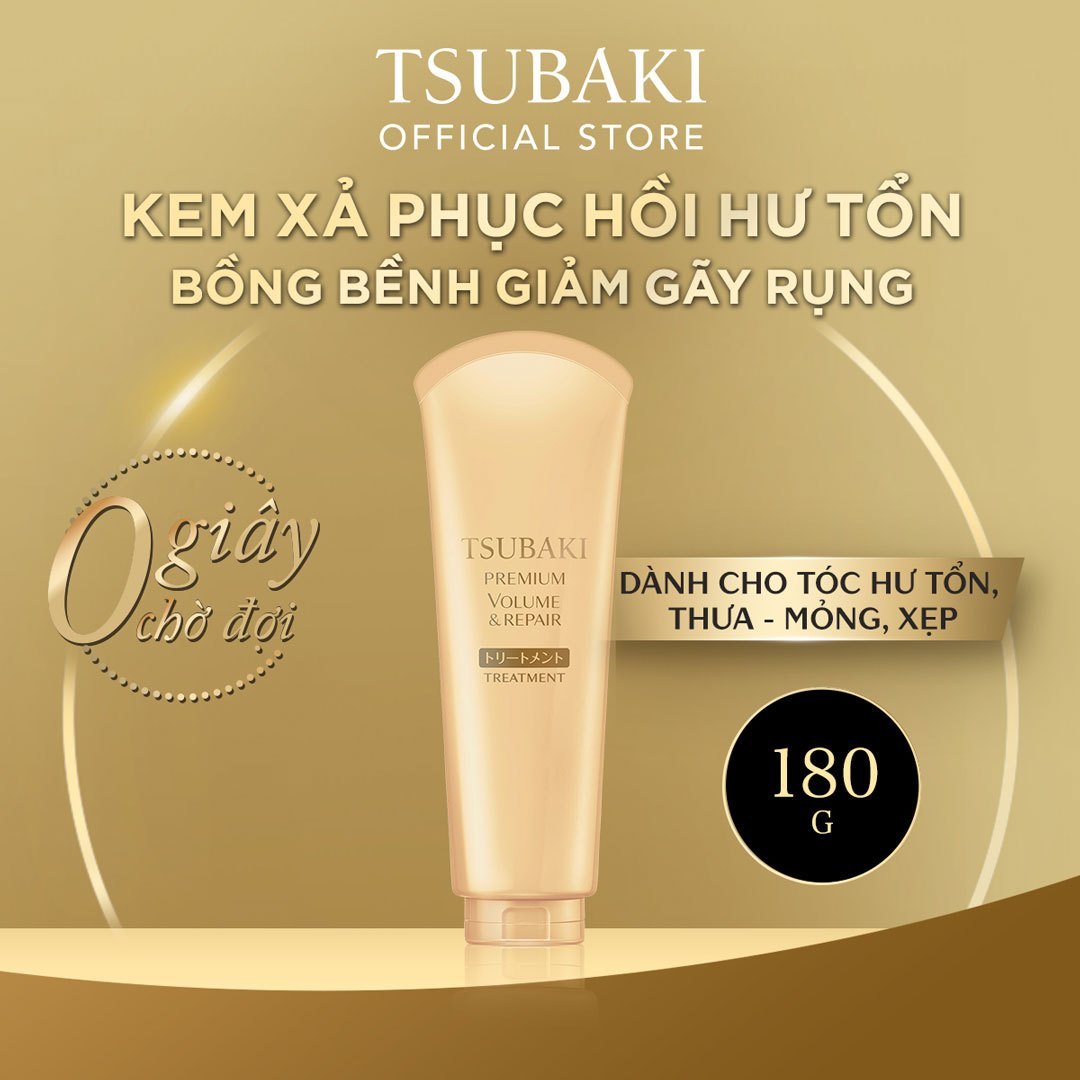 TSUBAKI_Kem xả phục hồi ngăn rụng tóc 180g