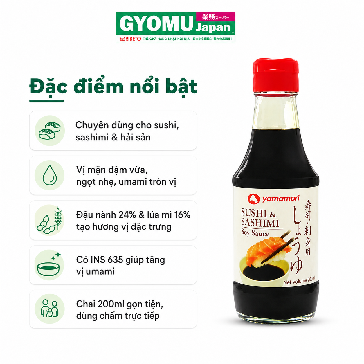 YAMAMORI_Nước tương sushi 200ml