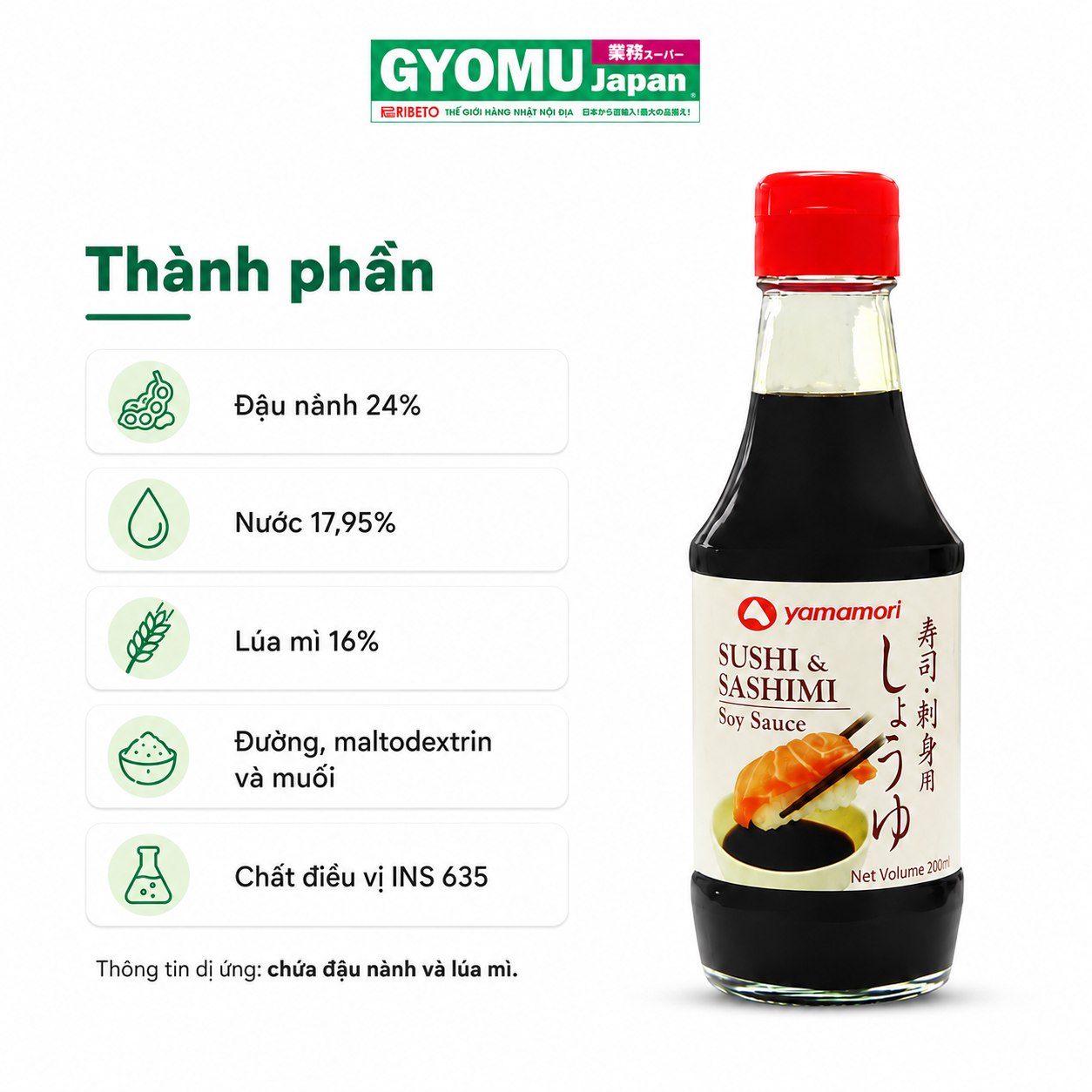 YAMAMORI_Nước tương sushi 200ml