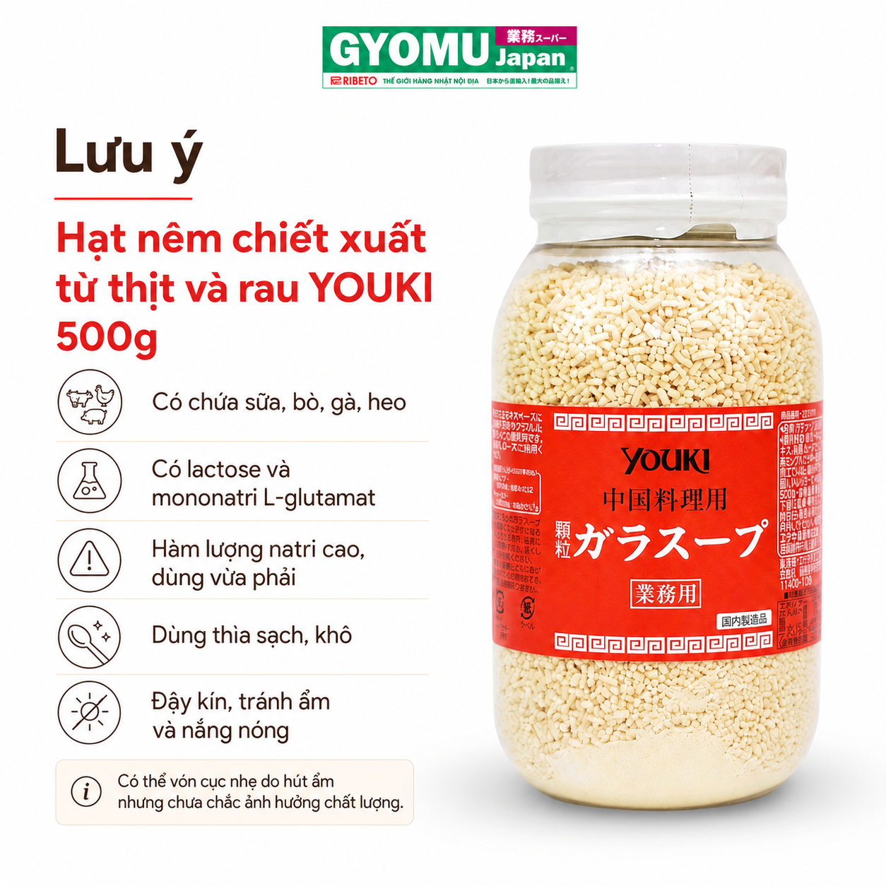 YOUKI_Hạt nêm Nhật Bản 500g