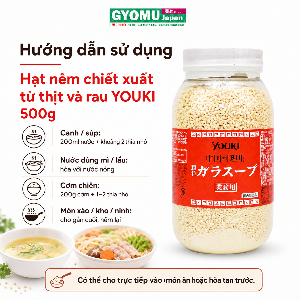 YOUKI_Hạt nêm Nhật Bản 500g