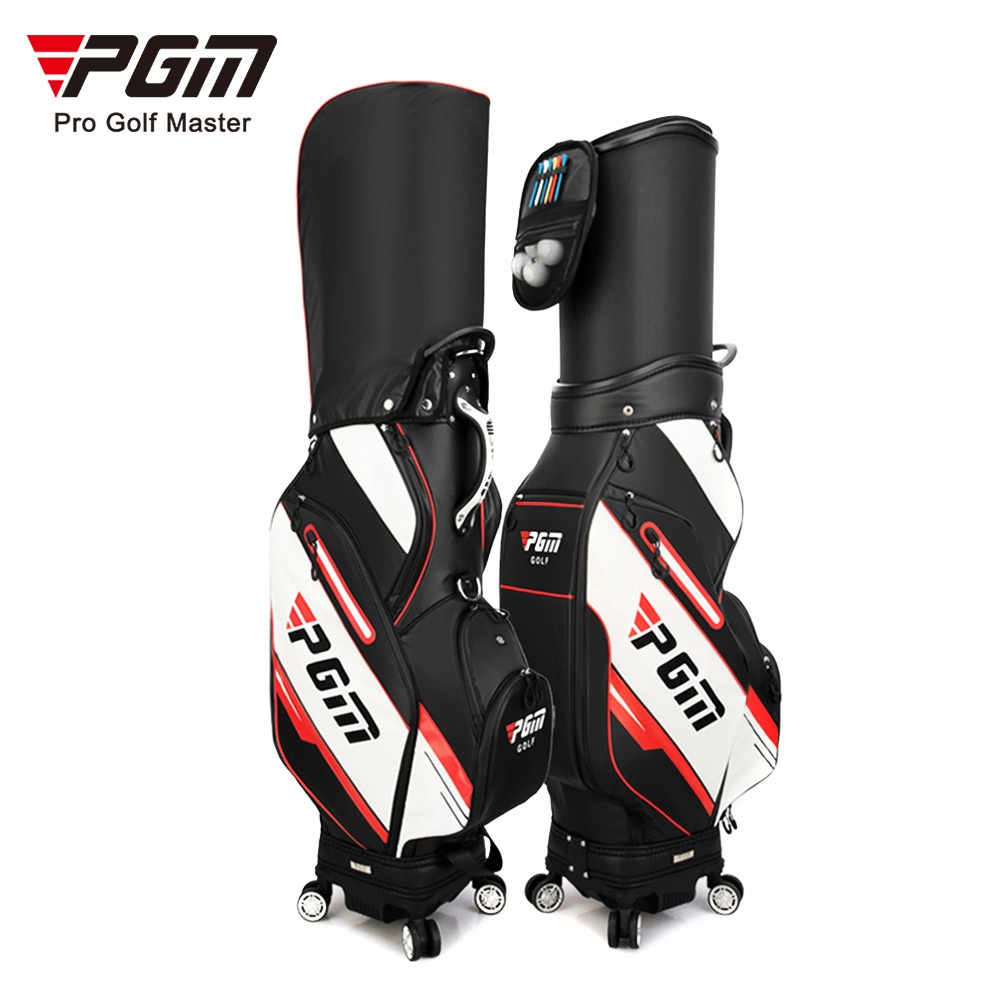Túi Gậy Golf Fullset Nắp Cứng 4 Bánh Xe - PGM 4 Universal Wheel Retractable Golf Bag - QB064