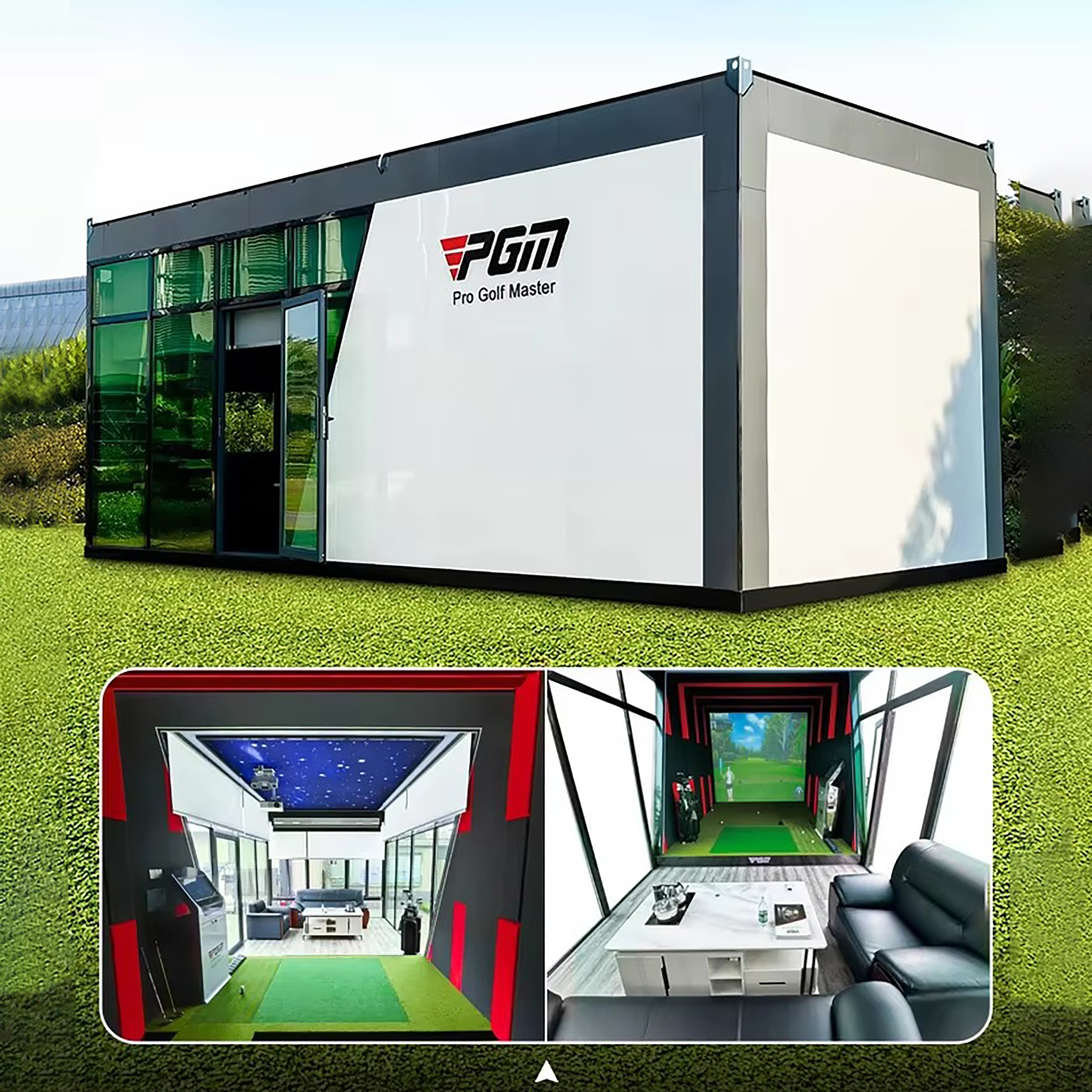 Phòng 3D chơi Golf Di Động - PGM Outdoor Movable Golf Simulator Enclosure Set - MNQ012