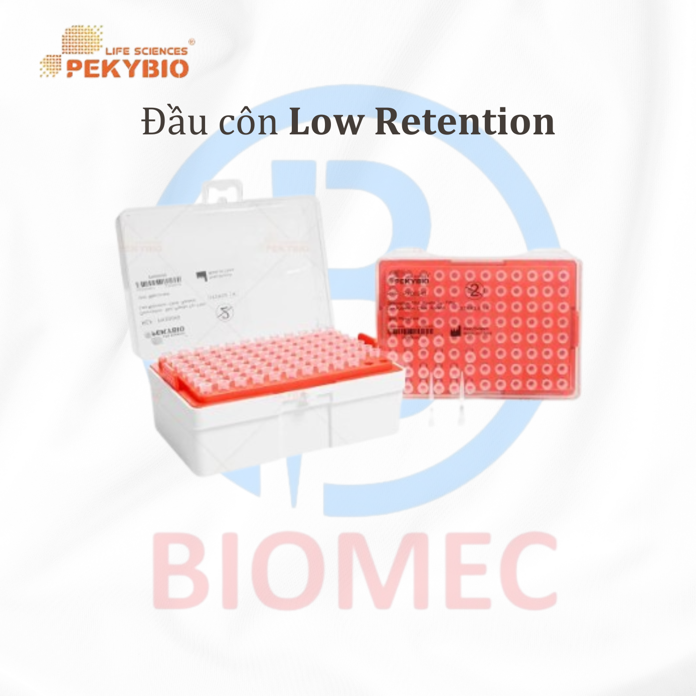 Đầu côn Low Retention, thể tích 10 - 20 - 50 - 100 - 200 - 300 - 1000 - 1250 - 5000 và 10,000 ul